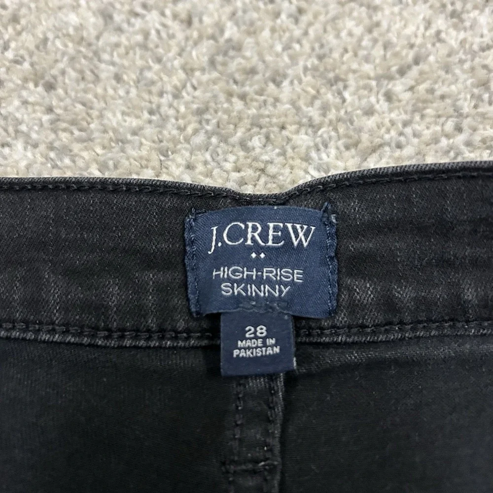 J Crew High Rise Skinny Jeans‎ Women's 28 Black 27